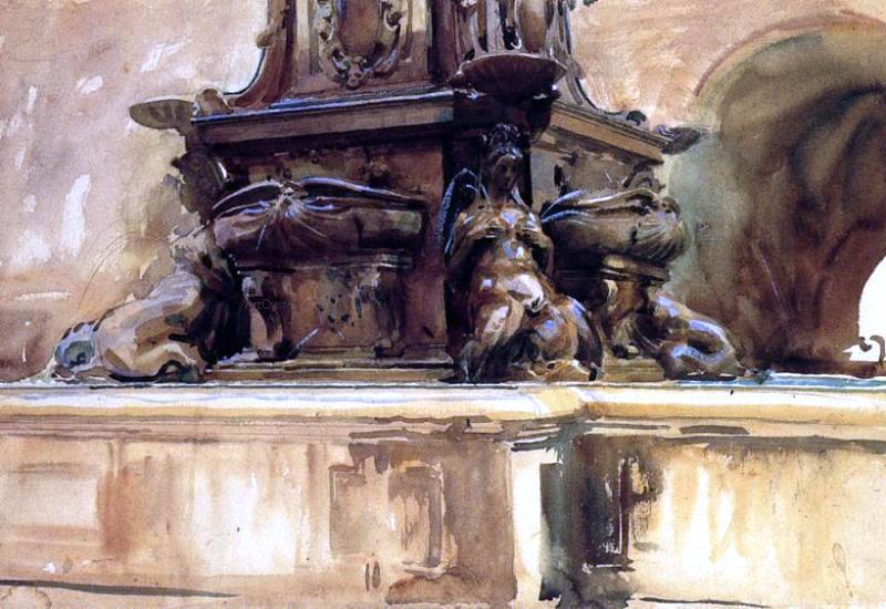 John Singer Sargent Bologna Fountain - Hand Painted Oil Painting
