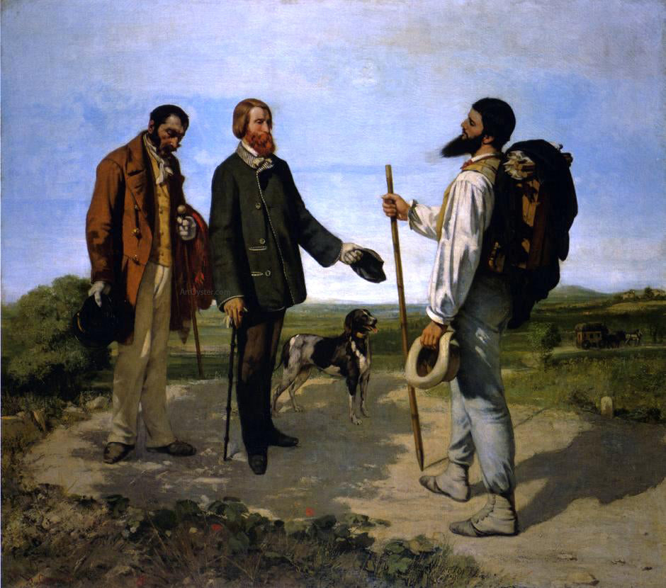 Gustave Courbet Bonjour, Monsieur Courbet - Hand Painted Oil Painting