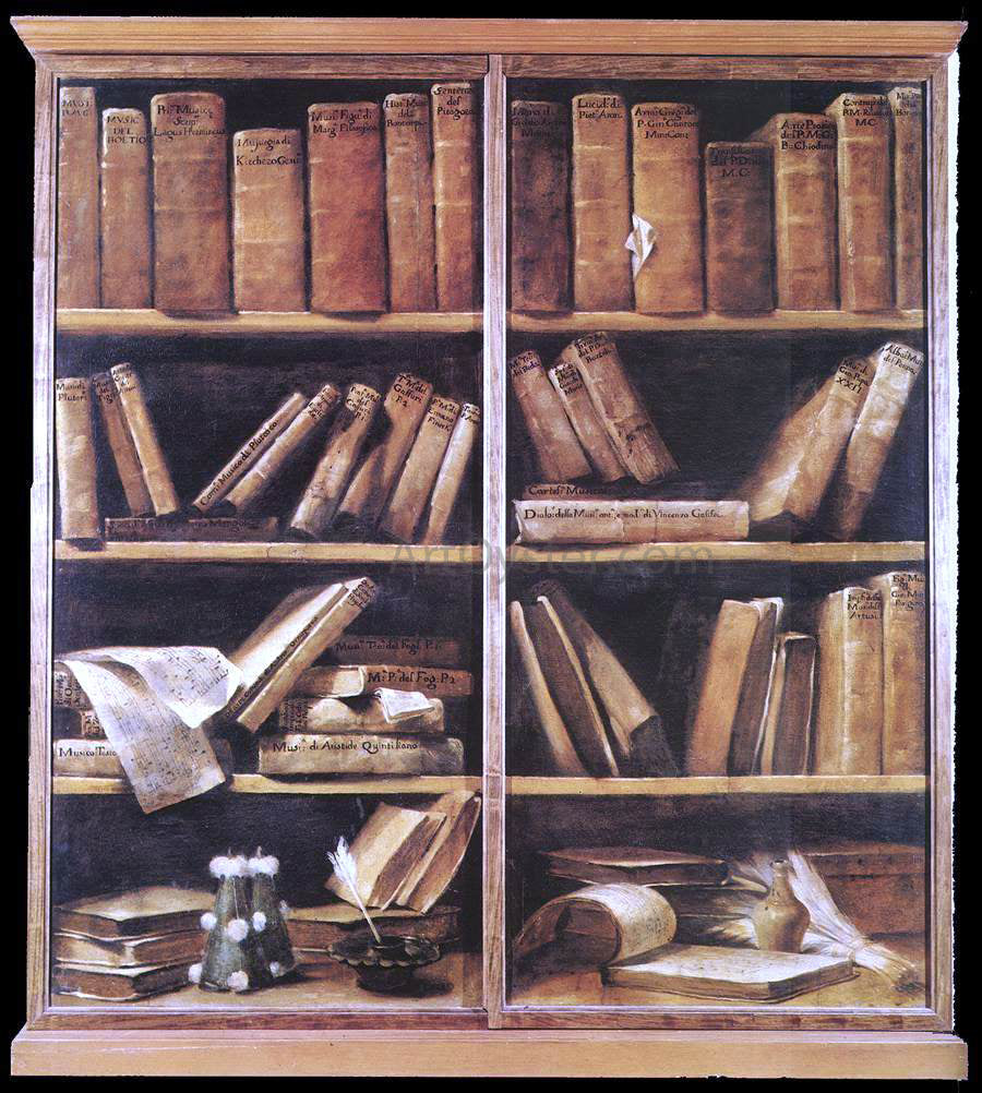  Giuseppe Maria Crespi Bookshelves - Hand Painted Oil Painting