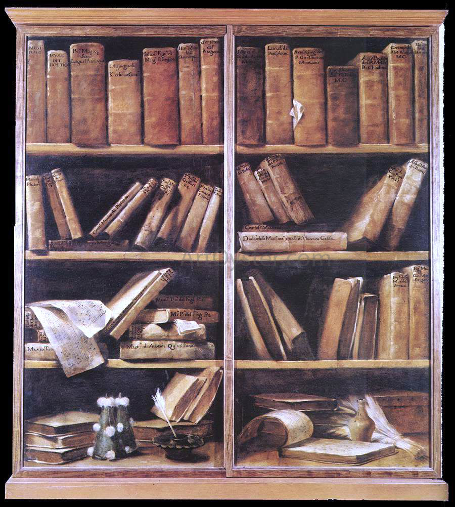 Giuseppe Maria Crespi Bookshelves - Hand Painted Oil Painting