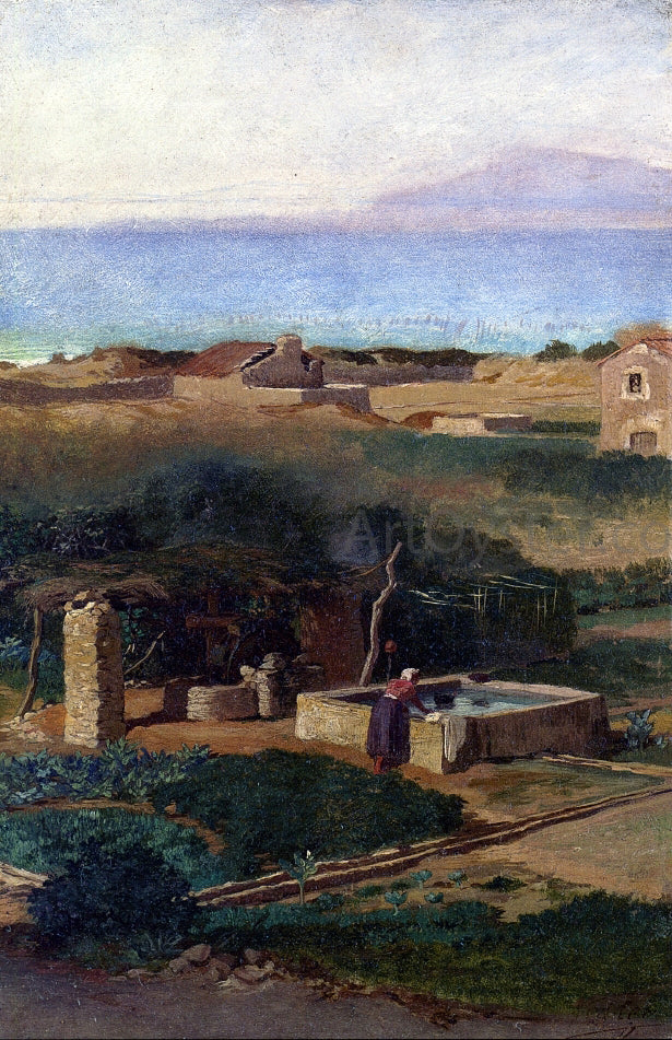 Elihu Vedder Bordighera, Italy - Hand Painted Oil Painting
