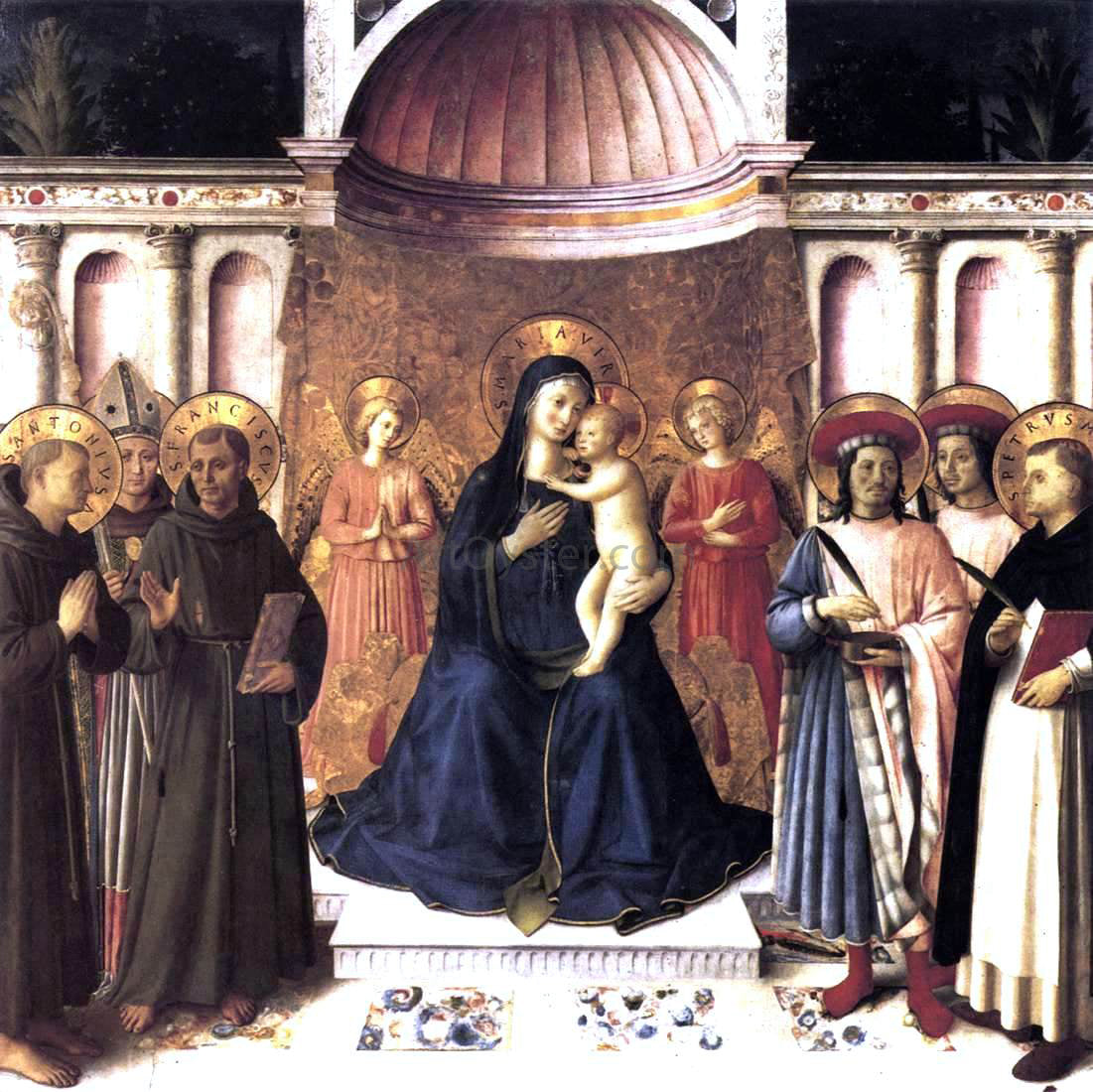 Fra Angelico Bosco ai Frati Altarpiece - Hand Painted Oil Painting