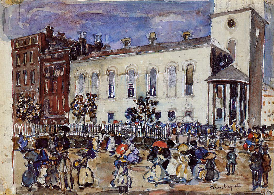  Maurice Prendergast Boston (also known as Park St., Boston) - Hand Painted Oil Painting