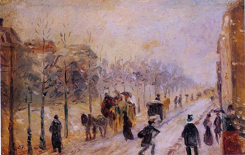 Camille Pissarro Boulevard des Batignolles - Hand Painted Oil Painting