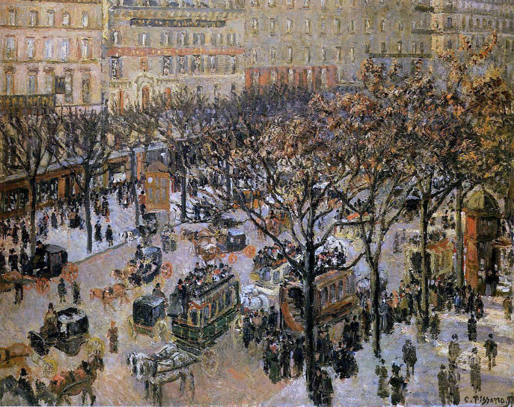 Camille Pissarro Boulevard des Italiens: Morning, Sunlight - Hand Painted Oil Painting