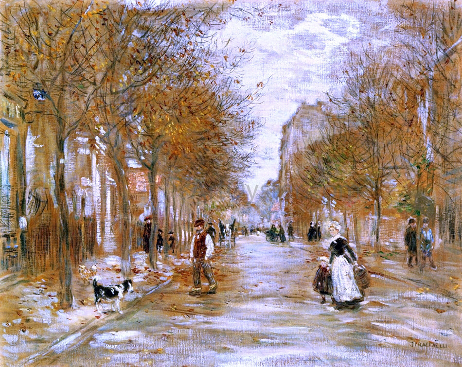 Jean-Francois Raffaelli Boulevard in Asnieres - Hand Painted Oil Painting