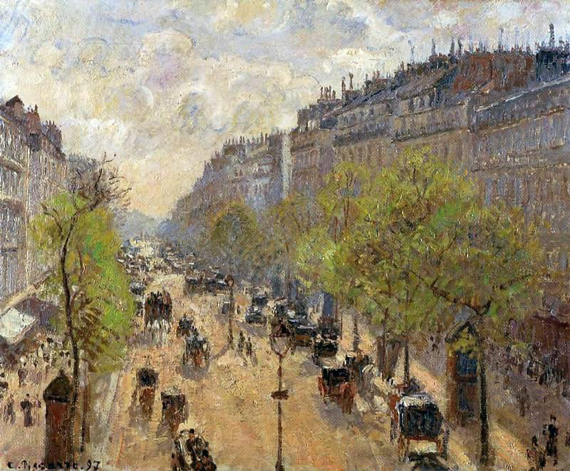 Camille Pissarro Boulevard Montmartre: Spring - Hand Painted Oil Painting