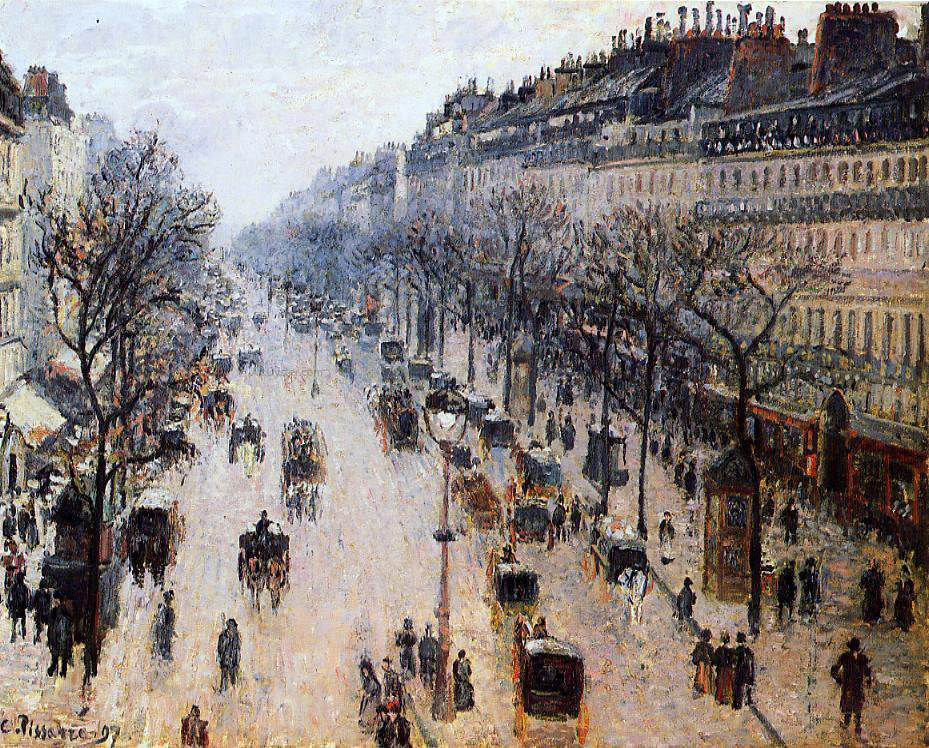 Camille Pissarro Boulevard Montmartre: Winter Morning - Hand Painted Oil Painting