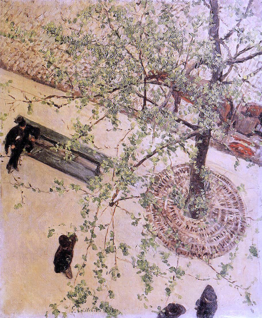 Gustave Caillebotte Boulevard Seen from Above - Hand Painted Oil Painting