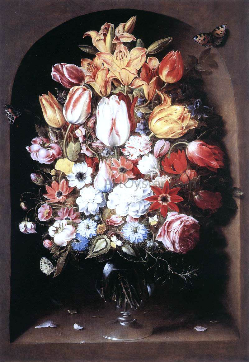  Osias Beert Bouquet in a Niche - Hand Painted Oil Painting