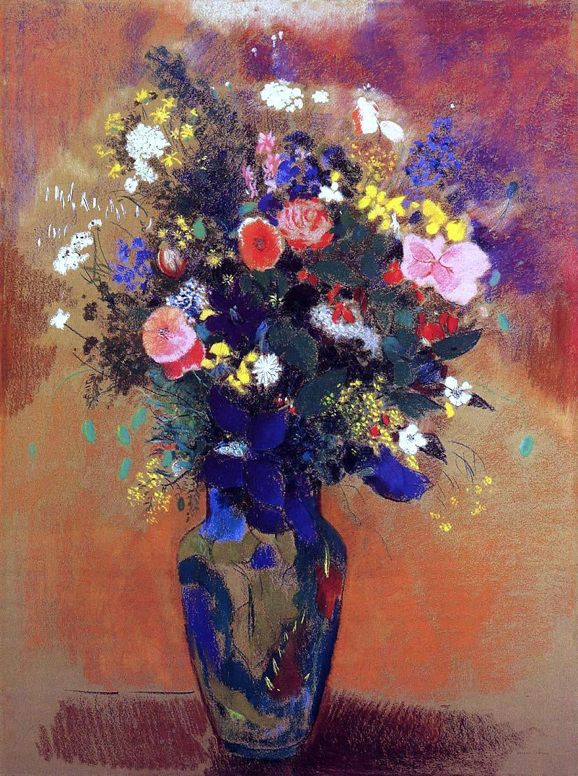 Odilon Redon Bouquet in a Persian Vase - Hand Painted Oil Painting