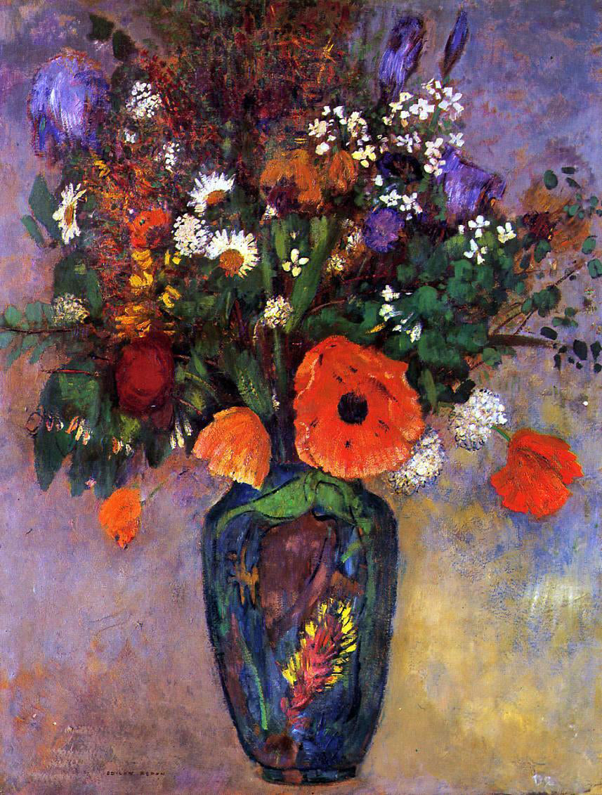 Odilon Redon Bouquet of Flowers in a Vase - Hand Painted Oil Painting