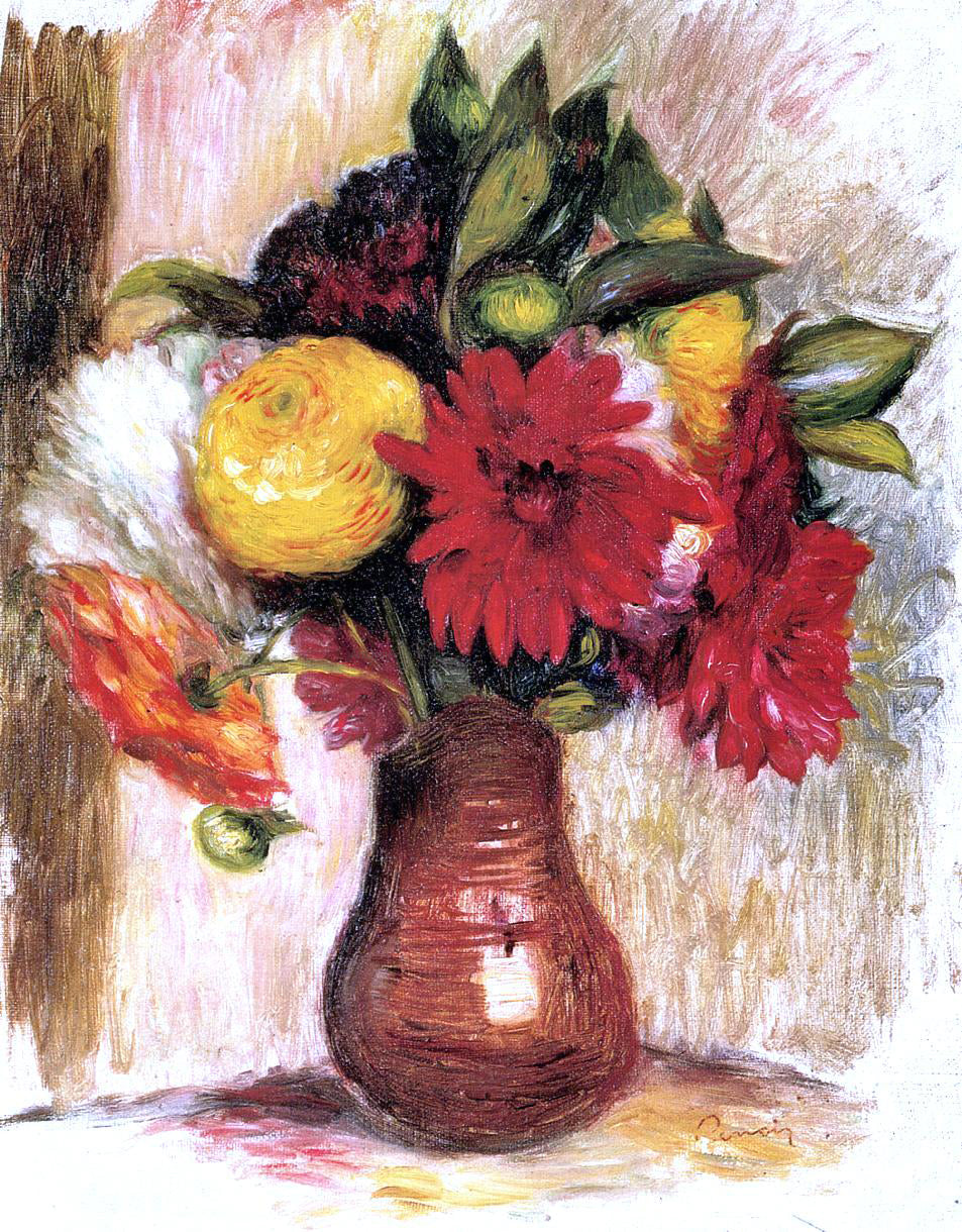  Pierre Auguste Renoir Bouquet of Flowers in an Earthenware Pitcher - Hand Painted Oil Painting