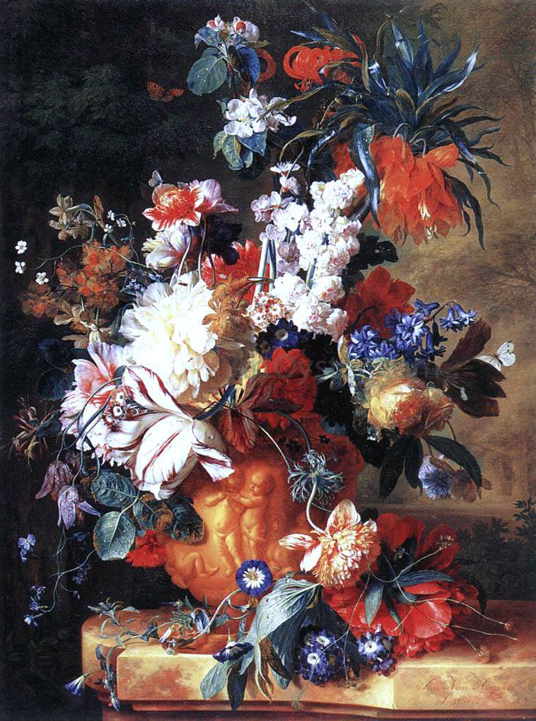 Jan Van Huysum Bouquet of Flowers in an Urn - Hand Painted Oil Painting