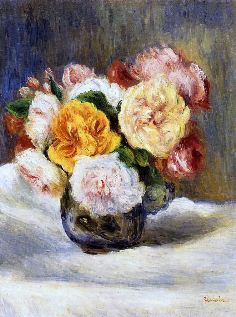 Pierre Auguste Renoir Bouquet of Roses - Hand Painted Oil Painting