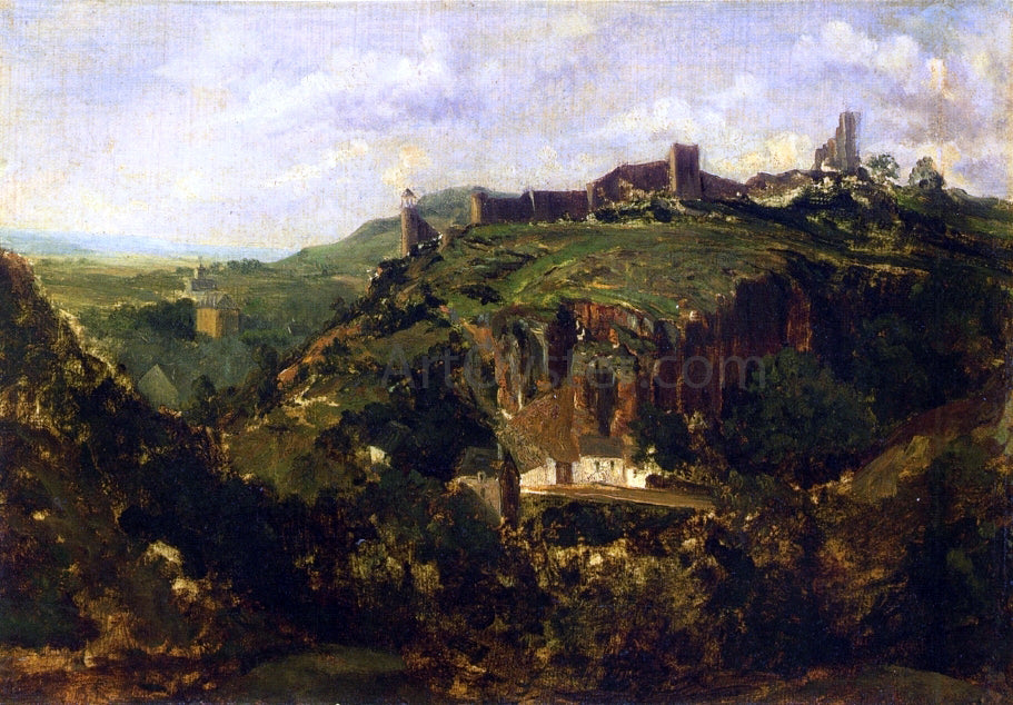 Theodore Rousseau Bourg en Auvergne - Hand Painted Oil Painting