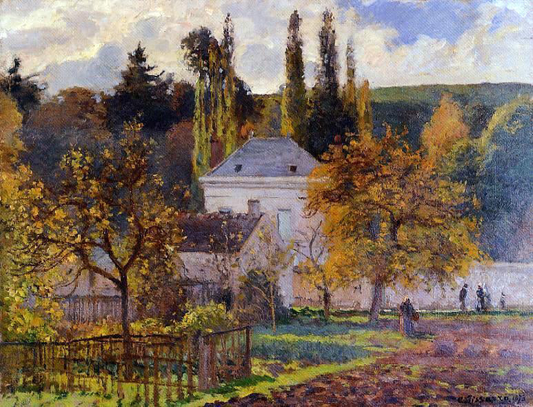 Camille Pissarro Bourgeois House in l'Hermitage, Pontoise - Hand Painted Oil Painting