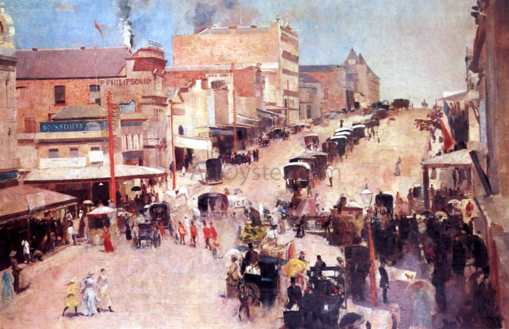 Tom Roberts Bourke Street, Allegro Con Brio - Hand Painted Oil Painting