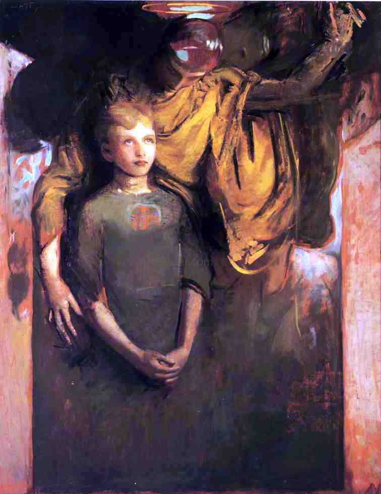 Abbott Handerson Thayer Boy and Angel - Hand Painted Oil Painting