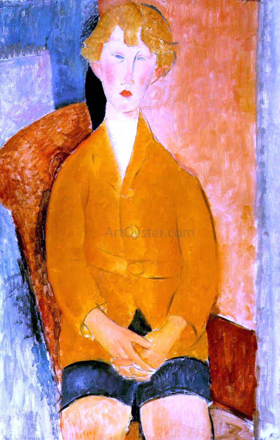 Amedeo Modigliani Boy in Short Pants - Hand Painted Oil Painting