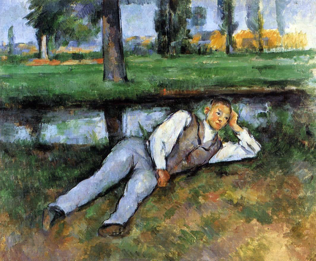 Paul Cezanne Boy Resting - Hand Painted Oil Painting