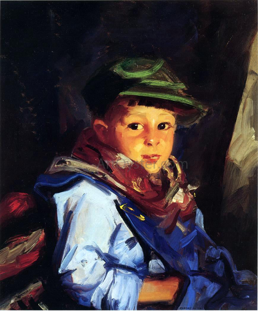 Robert Henri Boy with a Green Cap - Hand Painted Oil Painting