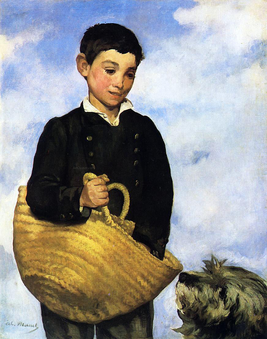 Edouard Manet Boy with Dog - Hand Painted Oil Painting