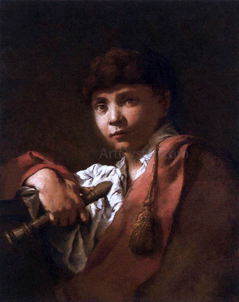 Domenico Maggiotto Boy with Flute - Hand Painted Oil Painting