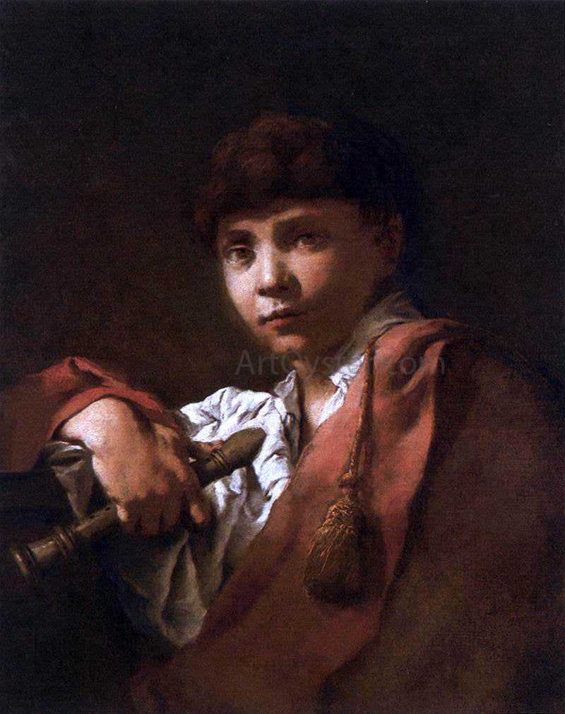  Domenico Maggiotto Boy with Flute - Hand Painted Oil Painting