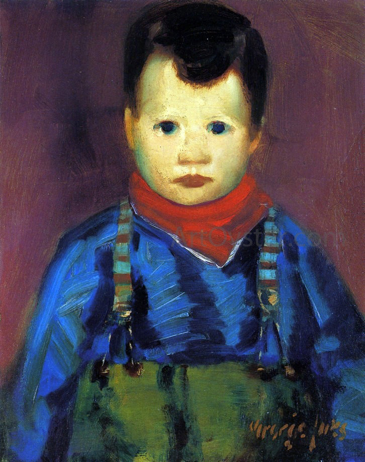 George Luks Boy with Suspenders - Hand Painted Oil Painting