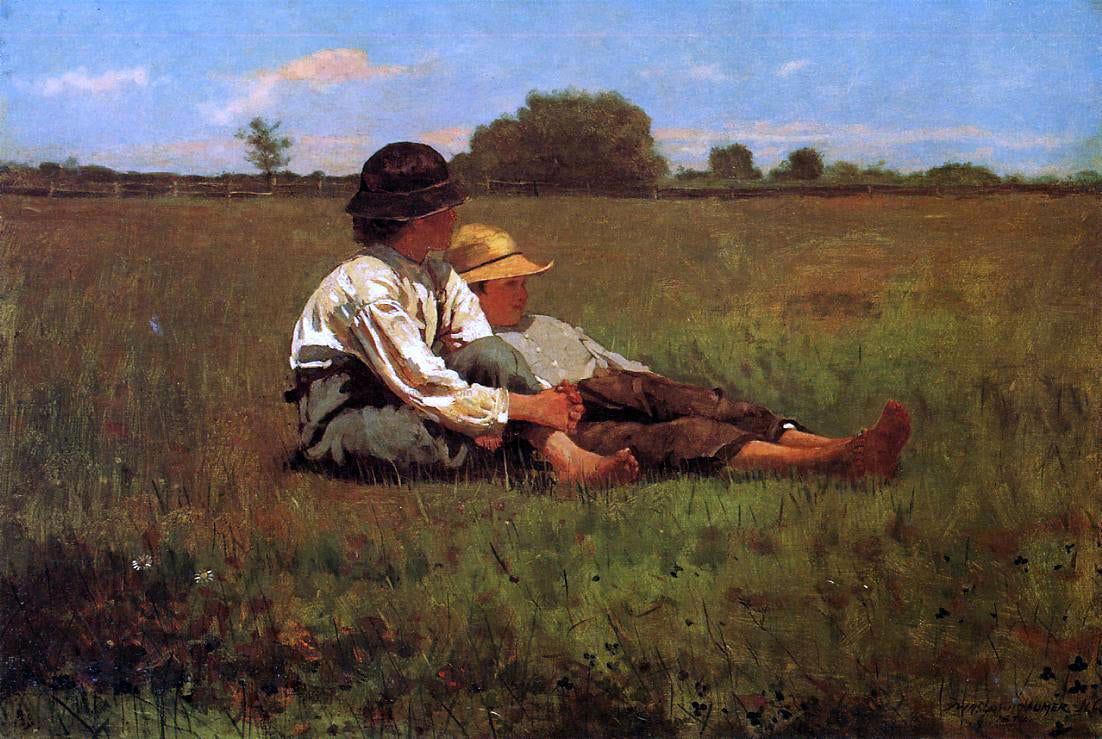 Winslow Homer Boys in a Pasture - Hand Painted Oil Painting