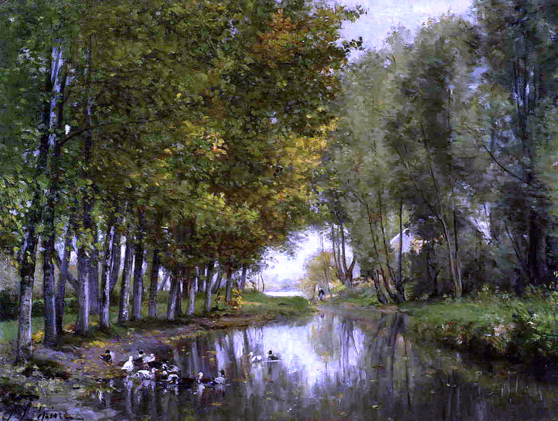Stanislas Lepine Bras de Seine du cote de Neuilly - Hand Painted Oil Painting