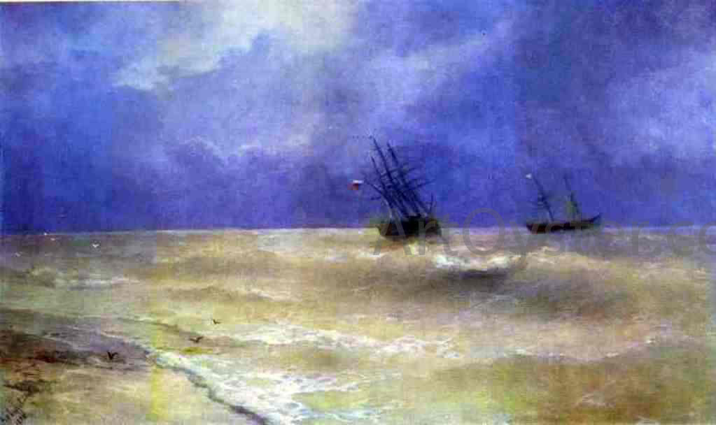 Ivan Constantinovich Aivazovsky Breakers on the Crimean Coast - Hand Painted Oil Painting