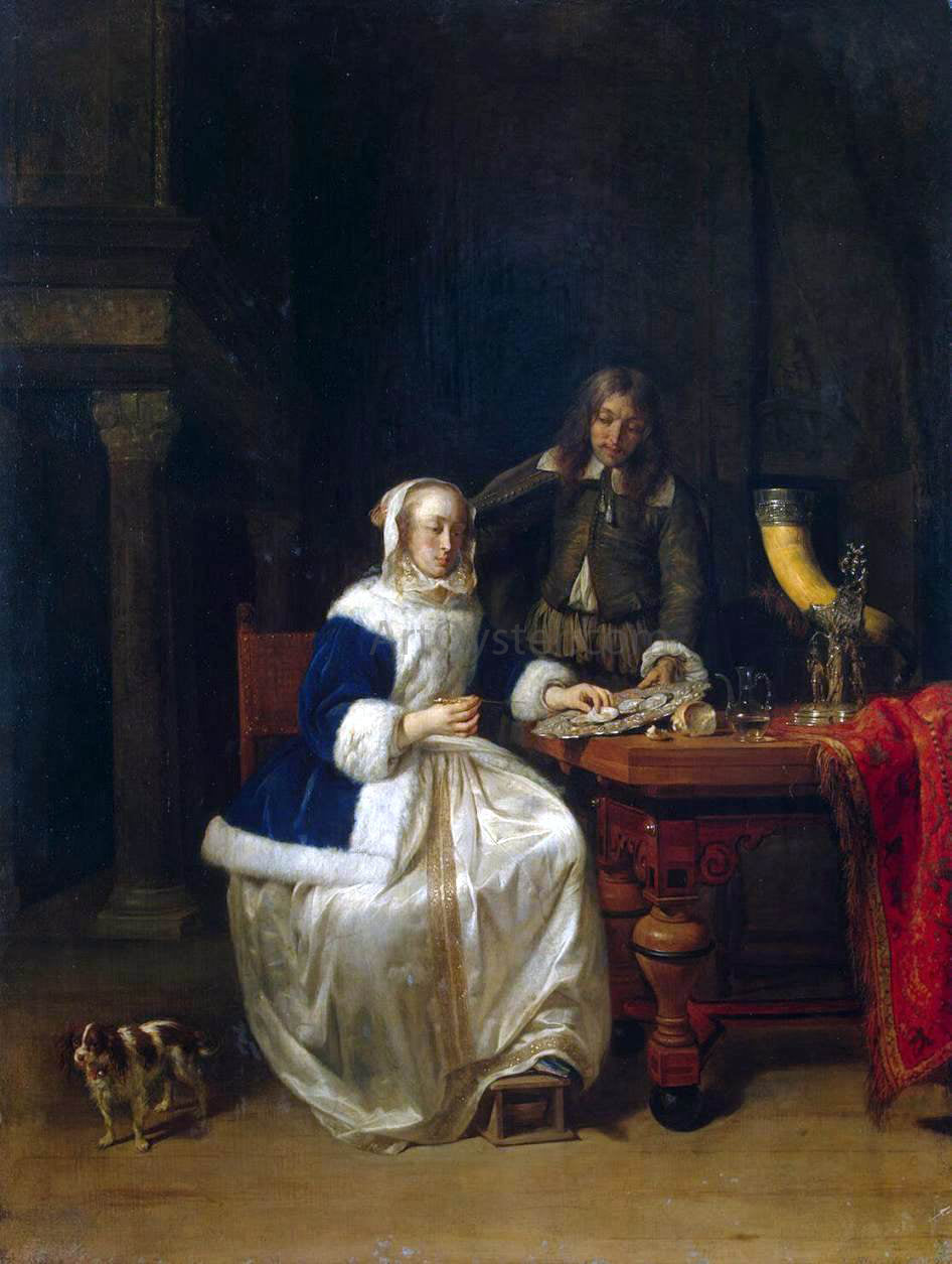 Gabriel Metsu Breakfast - Hand Painted Oil Painting