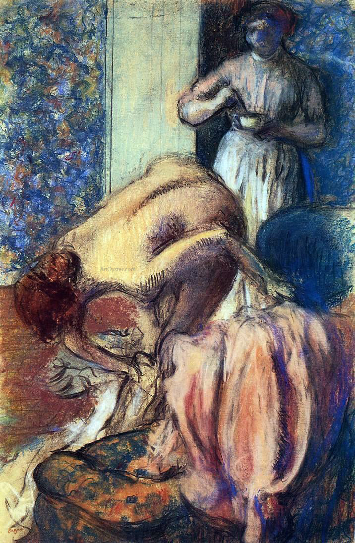 Edgar Degas Breakfast after Bathing (also known as The Cup of Coffee) - Hand Painted Oil Painting