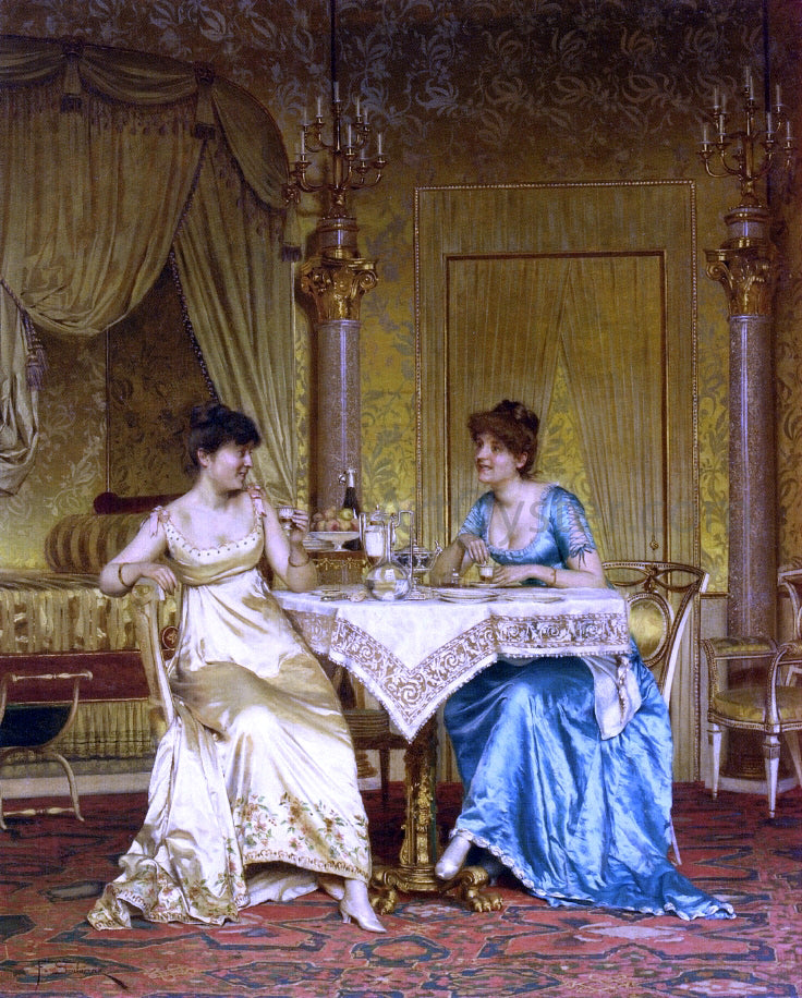 Charles Frederick Soulacroix Breakfast Gossop - Hand Painted Oil Painting