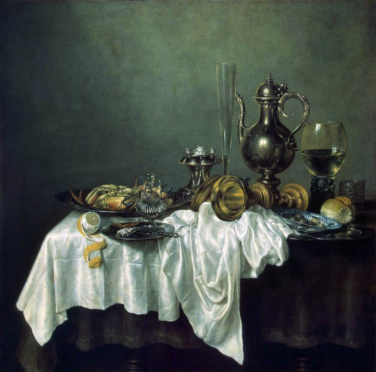 Willem Claesz Heda Breakfast of Crab - Hand Painted Oil Painting