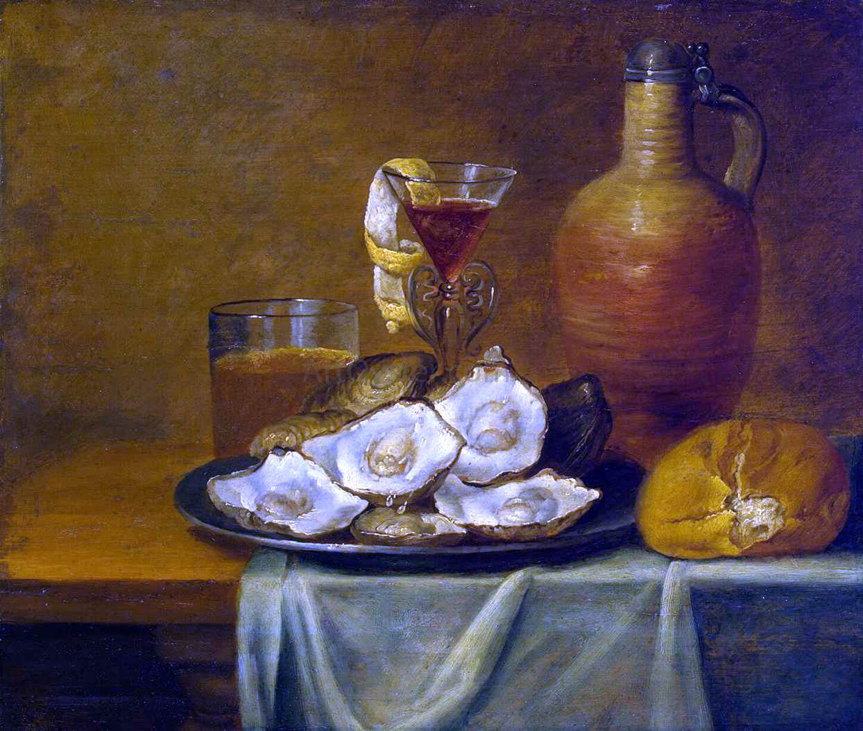 Jacob Van Es Breakfast with Oysters - Hand Painted Oil Painting