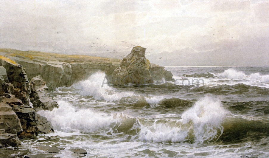 William Trost Richards Breaking Water - Hand Painted Oil Painting