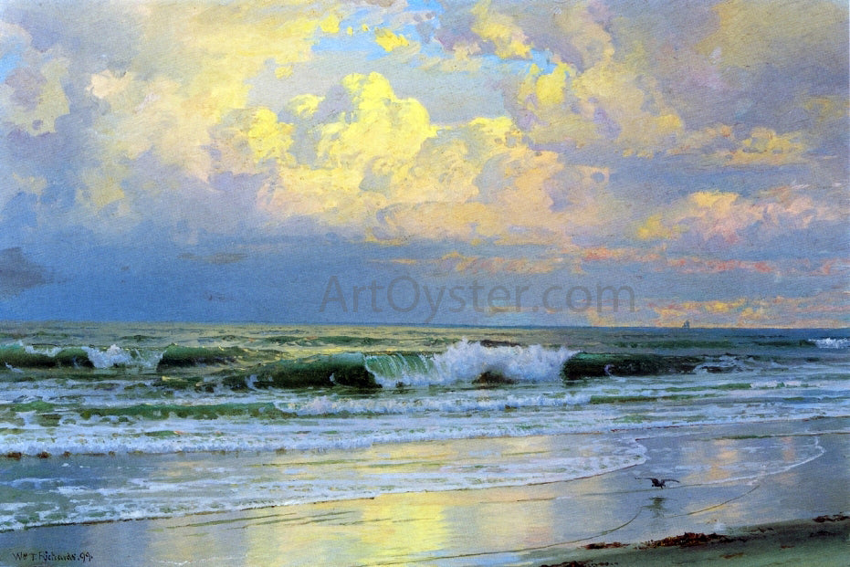 William Trost Richards Breaking Waves - Hand Painted Oil Painting