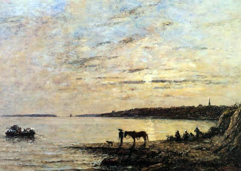 Eugene-Louis Boudin Brest, the Harbor - Hand Painted Oil Painting