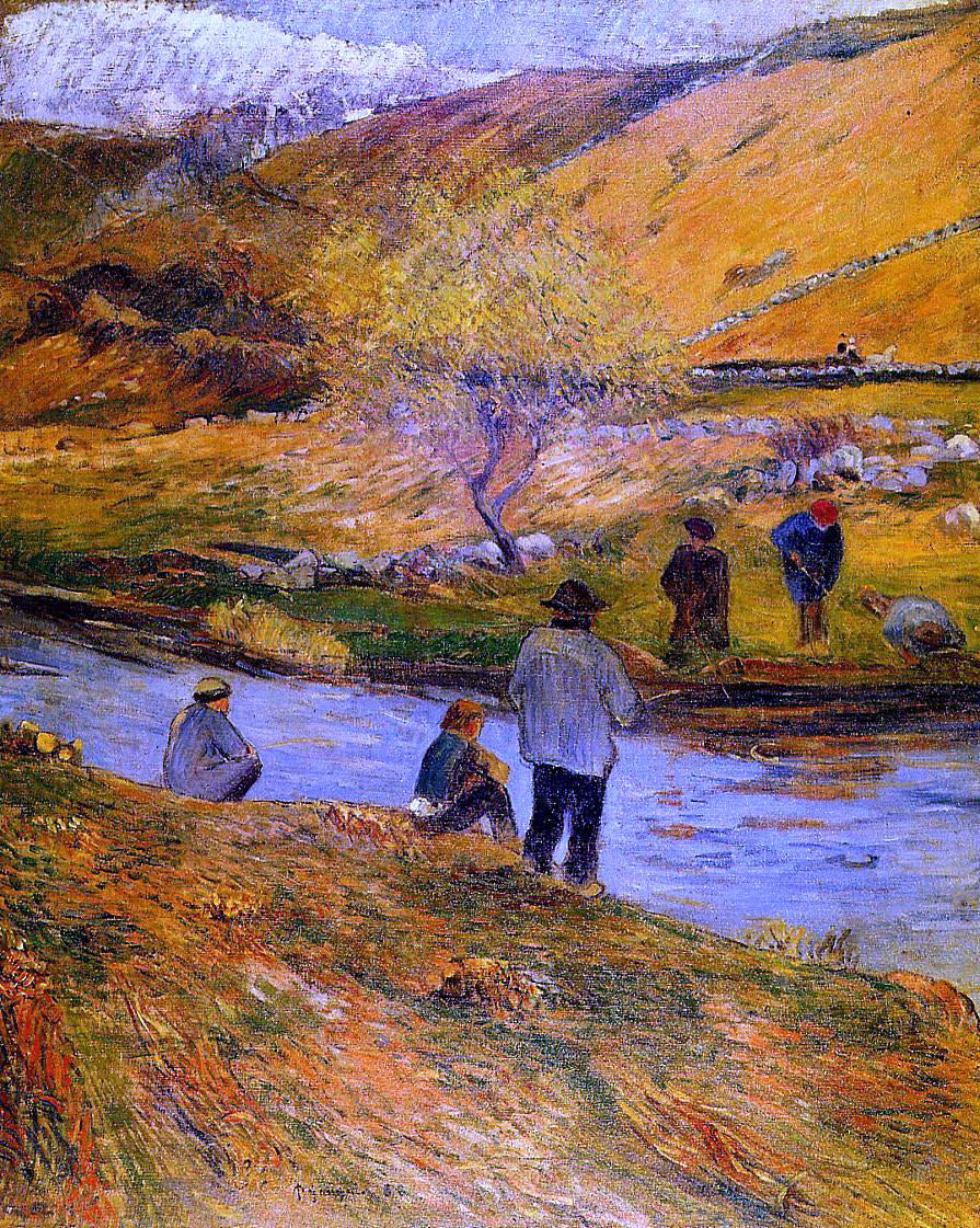 Paul Gauguin Breton Fishermen - Hand Painted Oil Painting