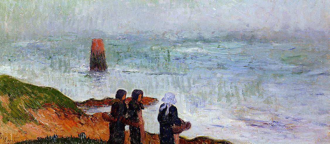 Henri Moret Breton Women by the Sea - Hand Painted Oil Painting