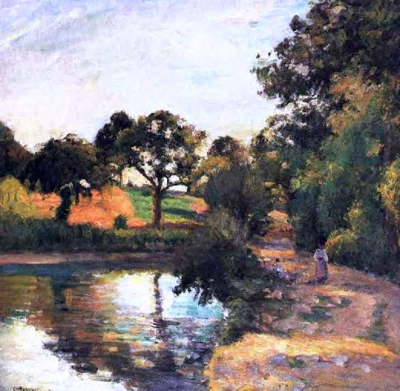 Camille Pissarro Bridge at Montfoucault - Hand Painted Oil Painting