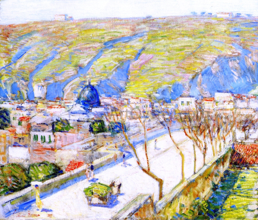 Frederick Childe Hassam Bridge at Posilippo, Naples - Hand Painted Oil Painting