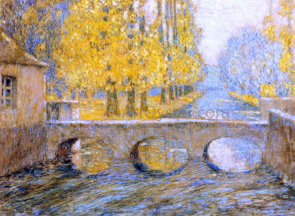 Henri Le Sidaner A Bridge, Autumn, Gisors - Hand Painted Oil Painting