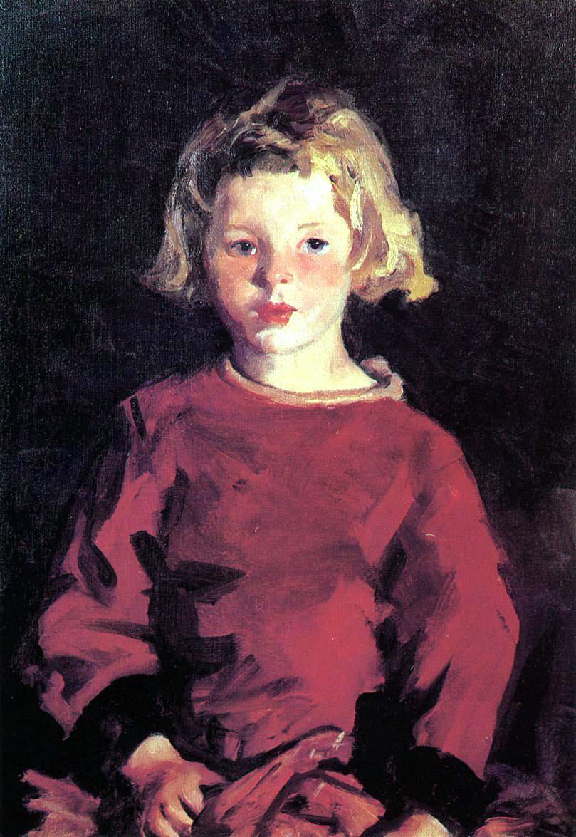 Robert Henri Bridget in Red - Hand Painted Oil Painting