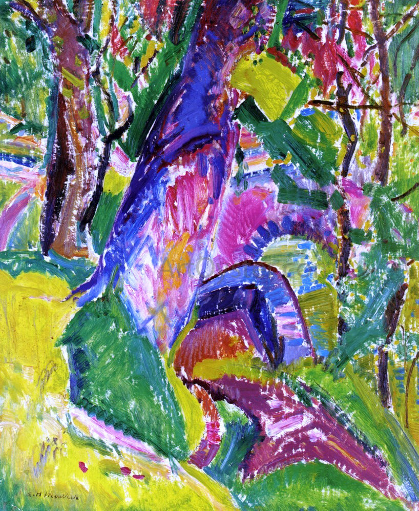 Alfred Henry Maurer Bridte Landscape #2 - Hand Painted Oil Painting