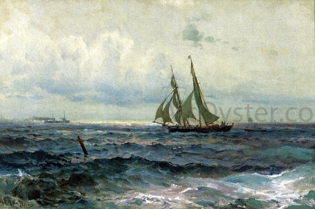 Mauritz F. H. De Haas Brig Sailing Free - Hand Painted Oil Painting