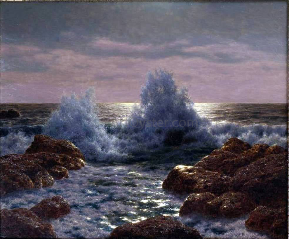 Ivan Fedorovich Choultse Brisants (Mediterranee) - Hand Painted Oil Painting